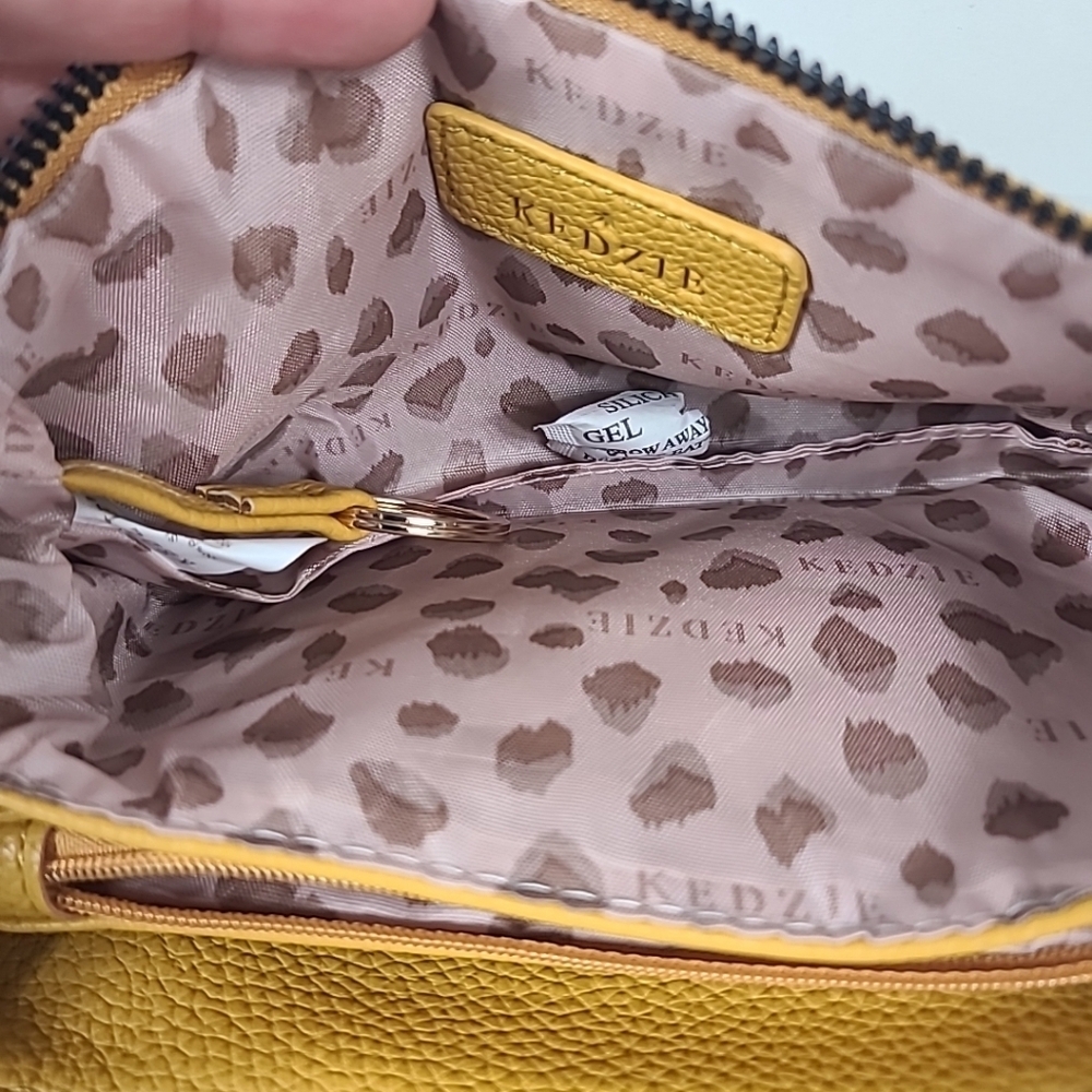NEW Kedzie Eclipse Convertible Wallet Crossbody Golden Yellow - Picture 9 of 10